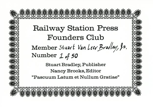 Membership Card No 1